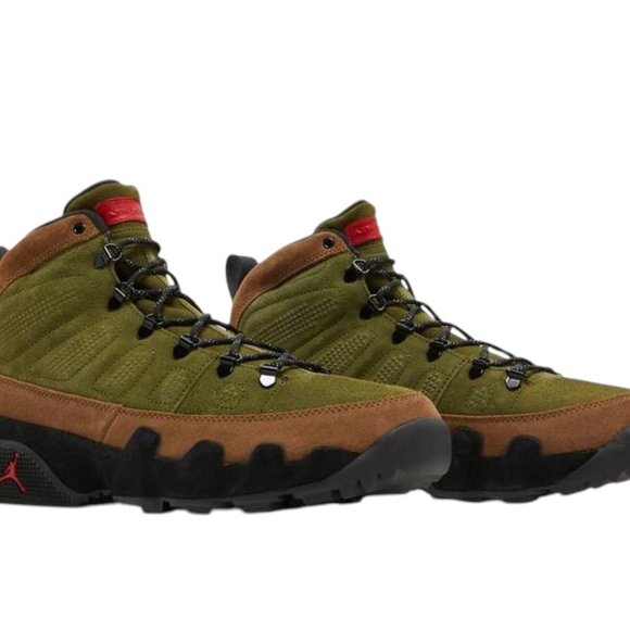 Air Jordan 9 Retro Boot 'Beef and Broccoli' Mens Outdoor Brown Green AR4491 200 - Picture 5 of 8
